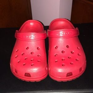 Red Crocs